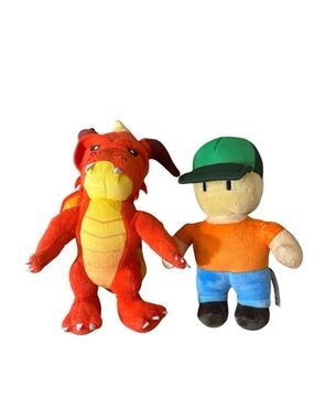 Stumble Guys Inferno Dragon And Mr. Stumble Plush Dolls